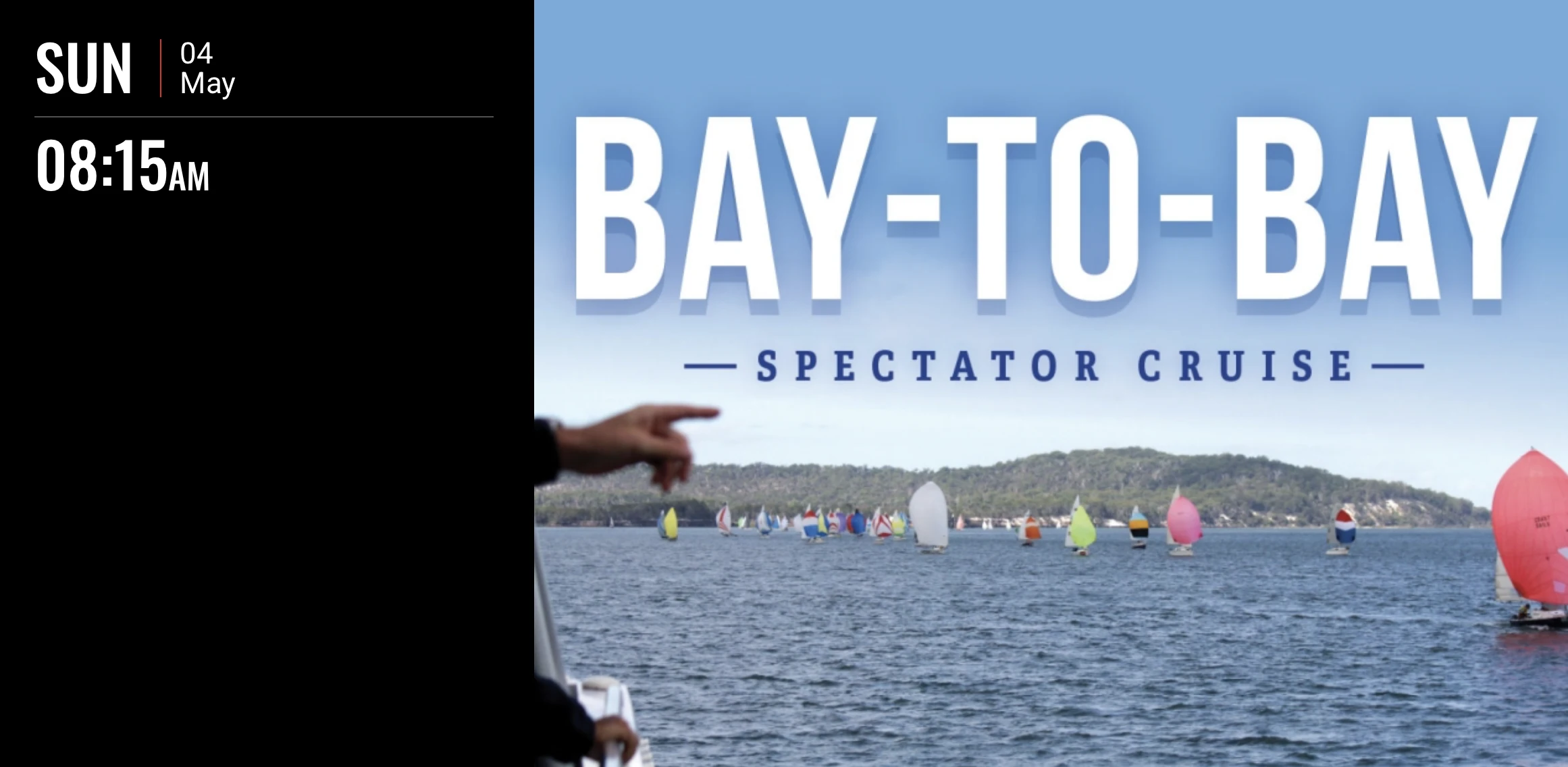 Featured image for “Bay to Bay Yacht Race – Spectator Cruise”